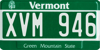 VT license plate XVM946