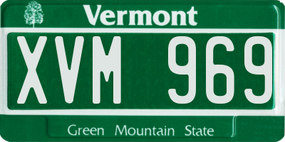VT license plate XVM969