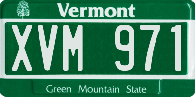 VT license plate XVM971
