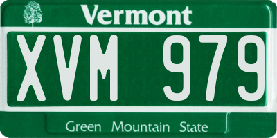 VT license plate XVM979