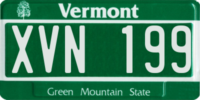 VT license plate XVN199