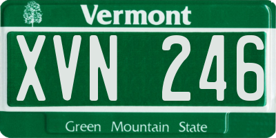 VT license plate XVN246