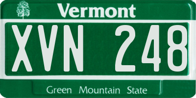 VT license plate XVN248
