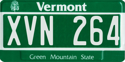 VT license plate XVN264