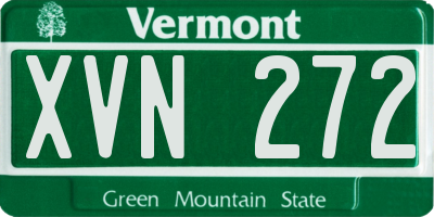 VT license plate XVN272