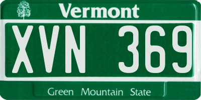 VT license plate XVN369