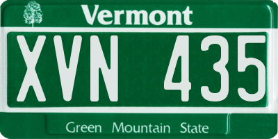 VT license plate XVN435
