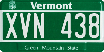 VT license plate XVN438