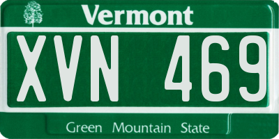 VT license plate XVN469
