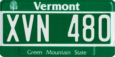VT license plate XVN480