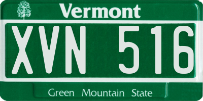 VT license plate XVN516