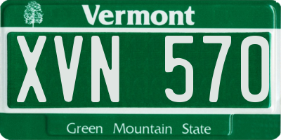 VT license plate XVN570