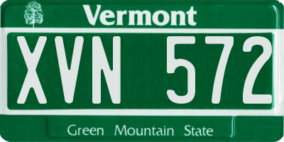 VT license plate XVN572
