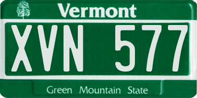 VT license plate XVN577