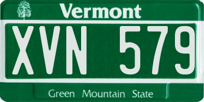 VT license plate XVN579