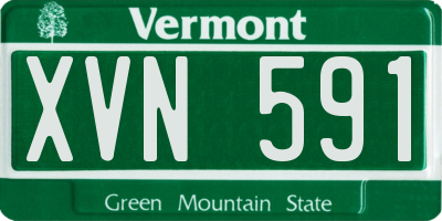 VT license plate XVN591