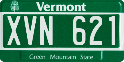 VT license plate XVN621