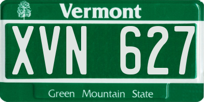 VT license plate XVN627