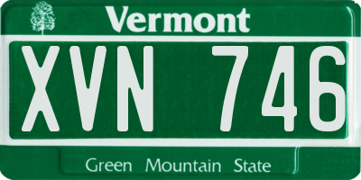 VT license plate XVN746