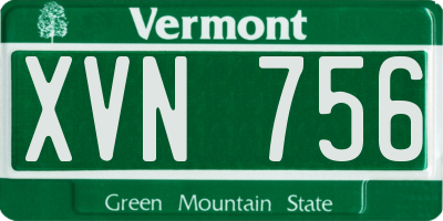 VT license plate XVN756