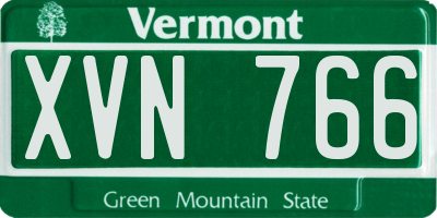 VT license plate XVN766