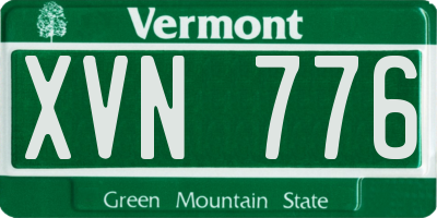 VT license plate XVN776