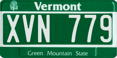 VT license plate XVN779