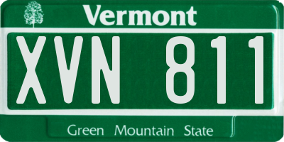 VT license plate XVN811