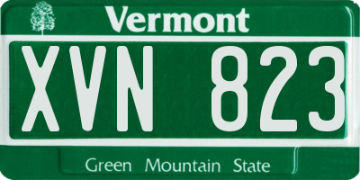 VT license plate XVN823