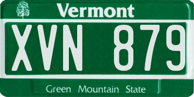 VT license plate XVN879