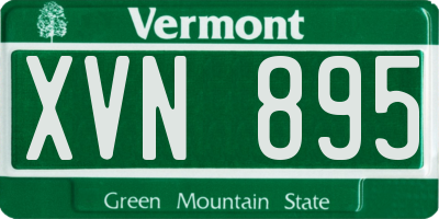 VT license plate XVN895