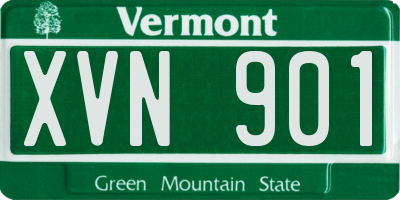 VT license plate XVN901