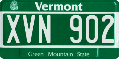 VT license plate XVN902