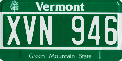 VT license plate XVN946