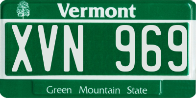 VT license plate XVN969