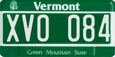 VT license plate XVO084