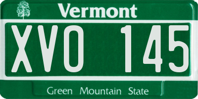 VT license plate XVO145