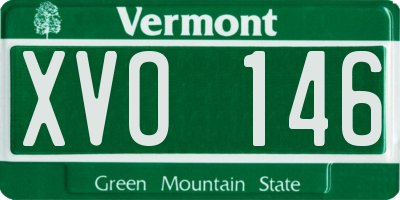 VT license plate XVO146