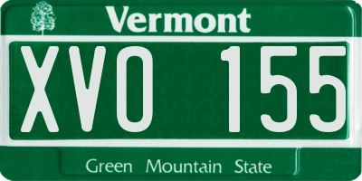 VT license plate XVO155