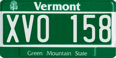 VT license plate XVO158