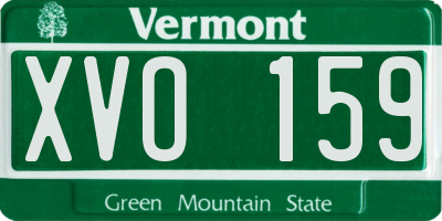 VT license plate XVO159