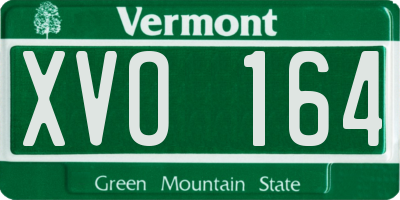 VT license plate XVO164