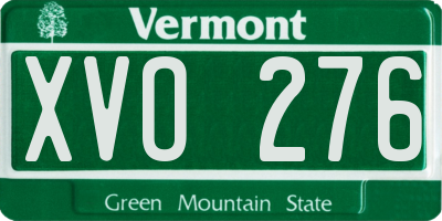 VT license plate XVO276