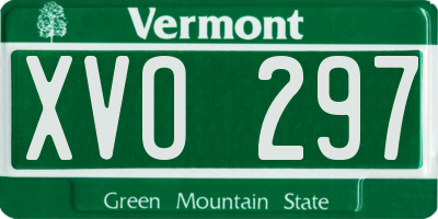 VT license plate XVO297