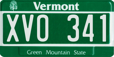 VT license plate XVO341