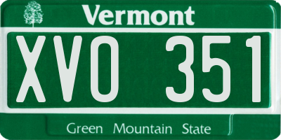 VT license plate XVO351