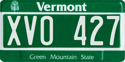 VT license plate XVO427