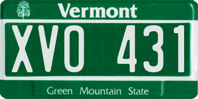 VT license plate XVO431