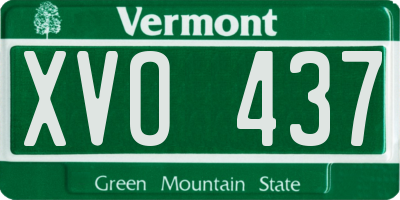 VT license plate XVO437