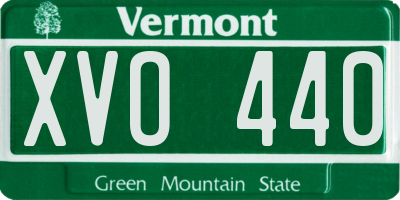 VT license plate XVO440